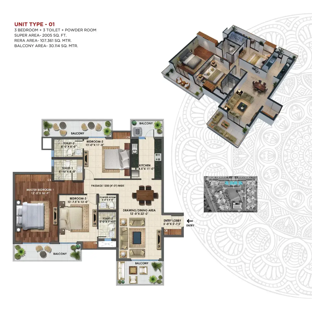 Express Astra 3 bhk 2005 Sq.Ft